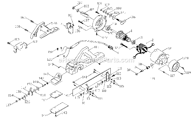 Porter Cable 9118 (Type 1) Planer Power Tool Page A Diagram